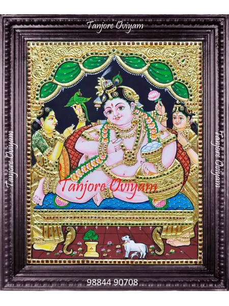 Butter Krishna Tanjore Painting - Tanjore Painting Krishna